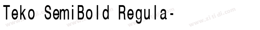 Teko SemiBold Regula字体转换